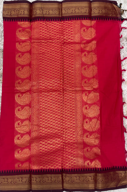Kanchi Cotton Sarees with Heavy Pallu