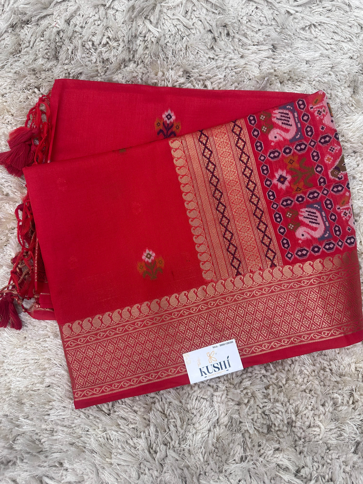 Munga Fancy Saree with Patola Pallu