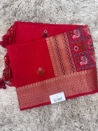 Munga Fancy Saree with Patola Pallu