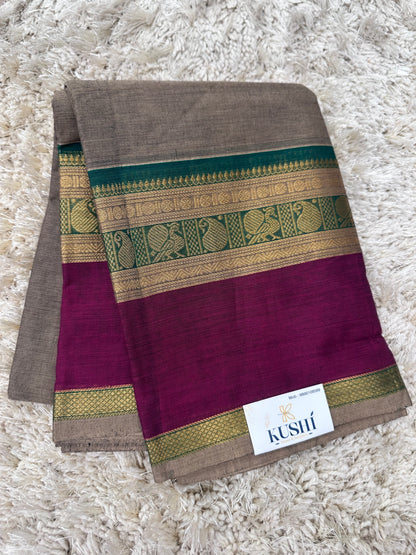 Kanchi Cotton Sarees with Heavy Pallu