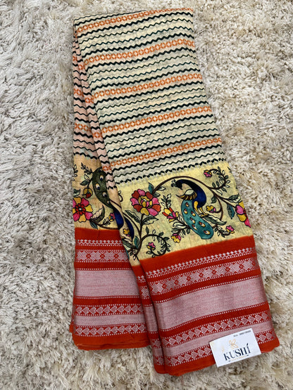 Mangalgiri digital print sarees