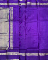 Pink with Purple Gap Border Venkatgiri Pattu Saree