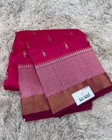 Pink Chanderi pattu saree