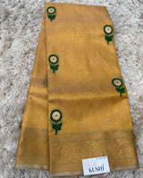 Gold Chanderi Tissue Pattu Saree