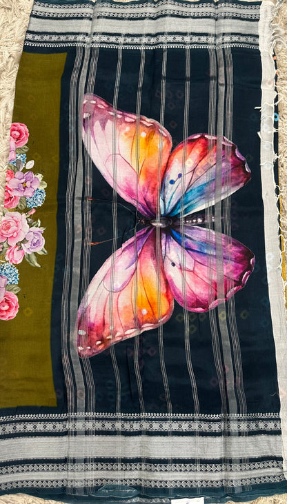 Mangalgiri digital print sarees