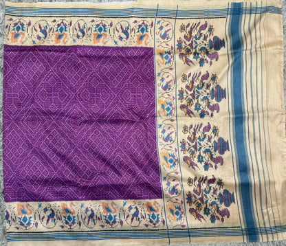 Semi Tussure Bandini Print Fancy Saree