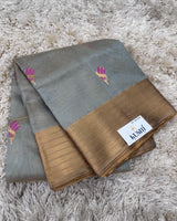 Chanderi Tissue Pattu with Kanchi Border Saree