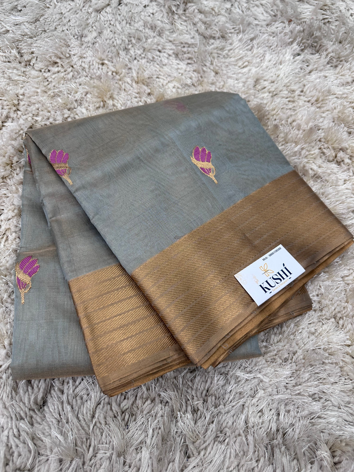 Chanderi Tissue Pattu with Kanchi Border Saree