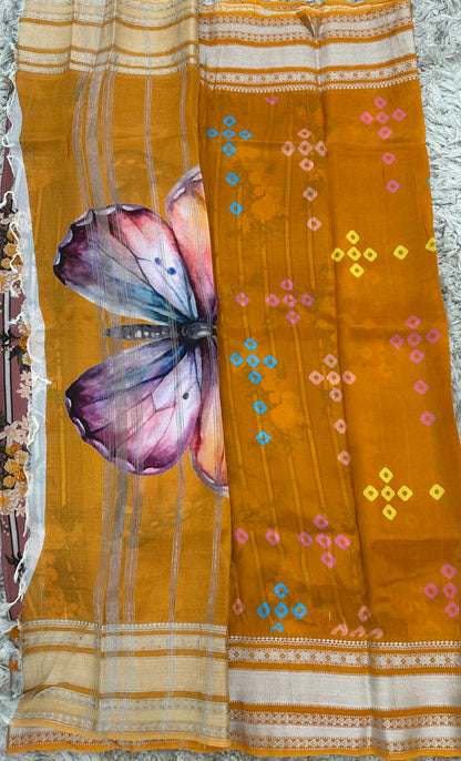 Mangalgiri digital print sarees