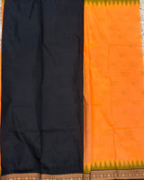 Ilkal pattu small buta with gap border saree