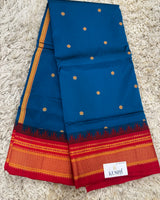 Ilkal pattu small buta with temple Border saree