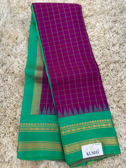Gadwal Pattu Gap Border Saree