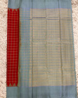 Gadwal pattu broad thread checks with plain border 