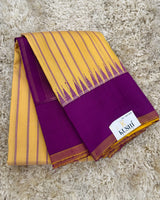 Gadwal pattu lines with plain border saree 