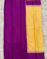 Gadwal pattu lines with plain border saree 