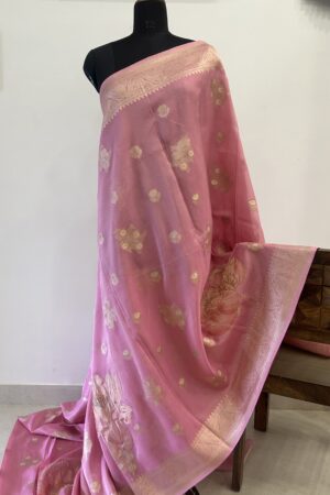 Fancy Banarase pure georgette saree